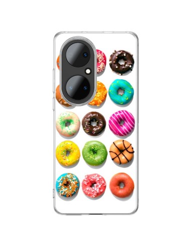 Coque Huawei P50 Pro Donuts Multicolore Chocolat Vanille - Laetitia