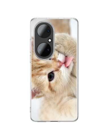 Coque Huawei P50 Pro Chat Cat Tongue - Laetitia