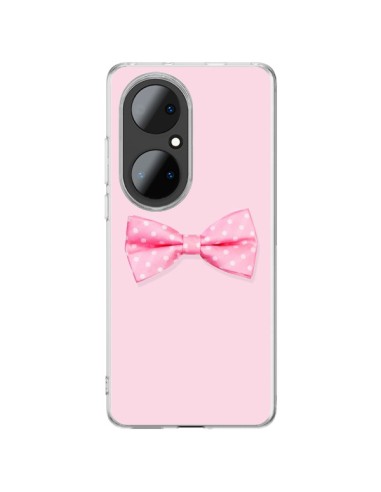 Cover Huawei P50 Pro Papillon Rosa Femminile Bow Tie - Laetitia