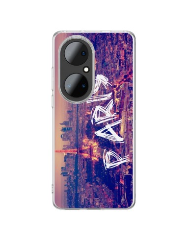 Coque Huawei P50 Pro Paris Tour Eiffel Tower Nuit - Laetitia