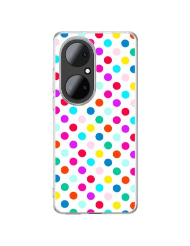 Coque Huawei P50 Pro Pois Multicolores - Laetitia