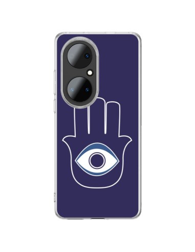 Coque Huawei P50 Pro Main de Fatma Oeil Bleu - Laetitia