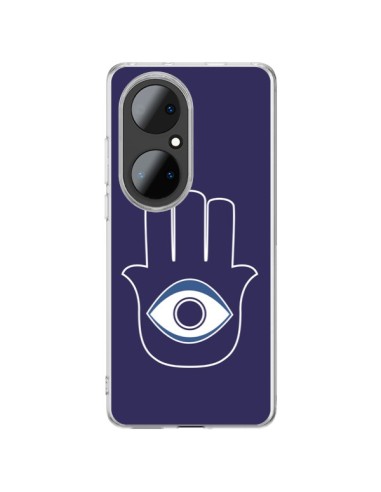 Huawei P50 Pro Case Hand of Fatima  Eye Blue - Laetitia