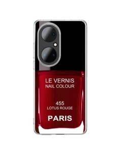 Coque Huawei P50 Pro Vernis Paris Lotus Rouge - Laetitia