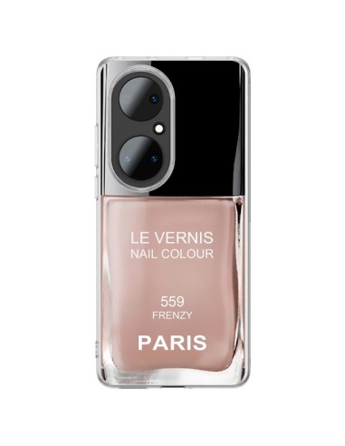 Huawei P50 Pro Case Nail polish Paris Frenzy Beige - Laetitia