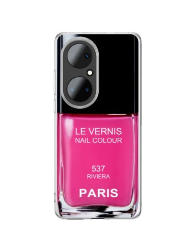 Coque Huawei P50 Pro Vernis Paris Riviera Rose - Laetitia