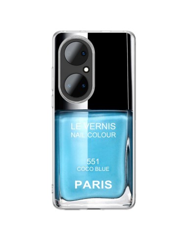 Huawei P50 Pro Case Nail polish Paris Coco Blue - Laetitia