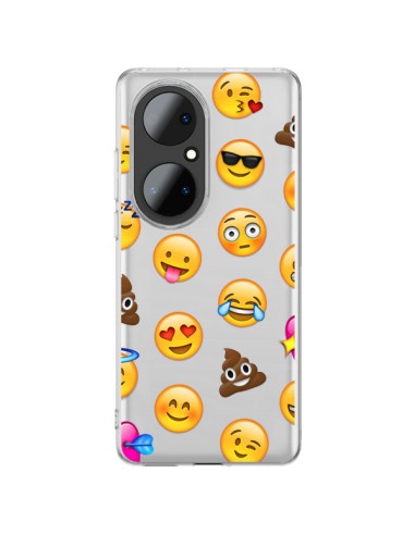 Coque Huawei P50 Pro Emoticone Emoji Transparente - Laetitia