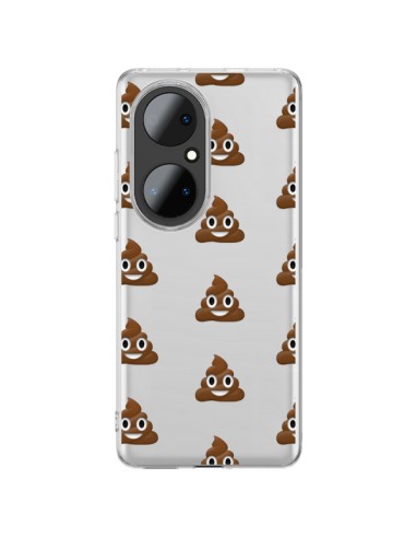 Cover Huawei P50 Pro Shit Poop Emoji Trasparente - Laetitia