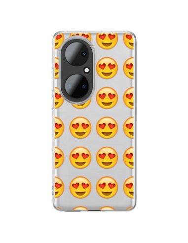 Coque Huawei P50 Pro Love Amoureux Smiley Emoticone Emoji Transparente - Laetitia