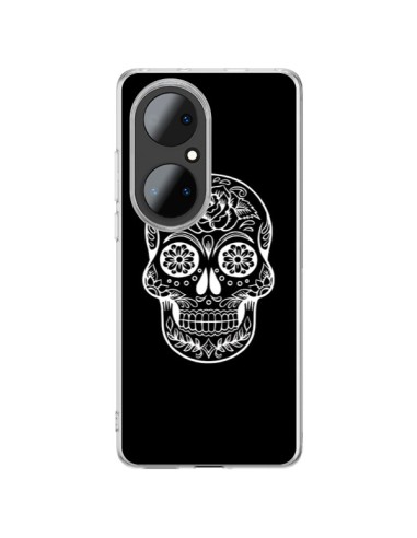 Coque Huawei P50 Pro Tête de Mort Mexicaine Blanche - Laetitia