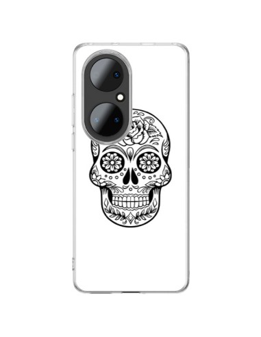 Coque Huawei P50 Pro Tête de Mort Mexicaine Noir - Laetitia