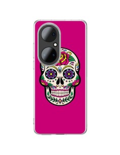 Coque Huawei P50 Pro Tête de Mort Mexicaine Rose Fushia - Laetitia