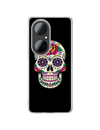 Coque Huawei P50 Pro Tête de Mort Mexicaine Multicolore Noir - Laetitia
