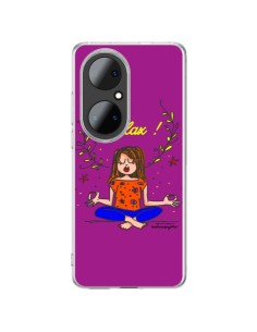 Huawei P50 Pro Case Fille Relax Zen Yoga - Leellouebrigitte