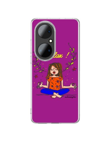 Coque Huawei P50 Pro Fille Relax Zen Yoga - Leellouebrigitte