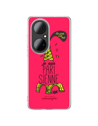 Huawei P50 Pro Case Je suis Parisienne La Tour Eiffel Pink - Leellouebrigitte