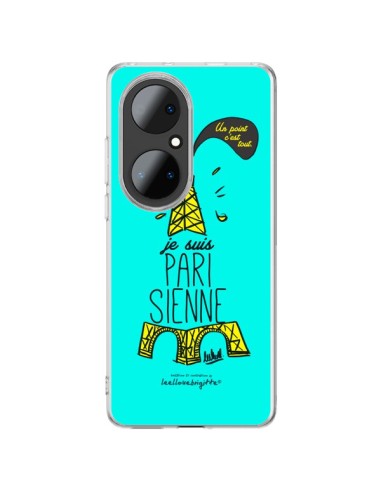 Cover Huawei P50 Pro Je suis Parisienne La Tour Eiffel Blu - Leellouebrigitte