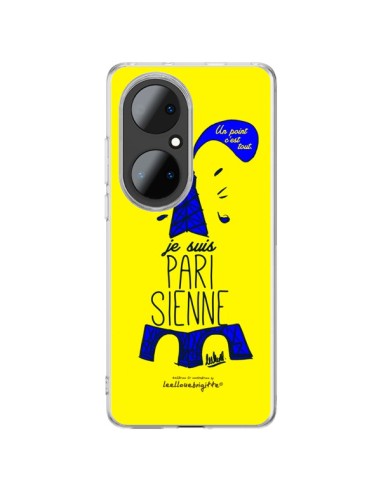 Coque Huawei P50 Pro Je suis Parisienne La Tour Eiffel Jaune - Leellouebrigitte