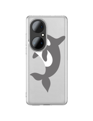 Coque Huawei P50 Pro Orque Orca Ocean Transparente - Petit Griffin