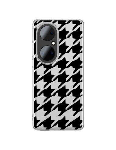 Coque Huawei P50 Pro Vichy Gros Carre noir Transparente - Petit Griffin