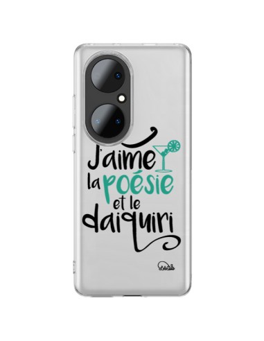 Huawei P50 Pro Case J'aime la poésie e le daiquiri Clear - Lolo Santo