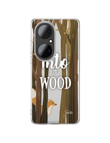 Cover Huawei P50 Pro Into The Wild Volpe Legno Trasparente - Lolo Santo