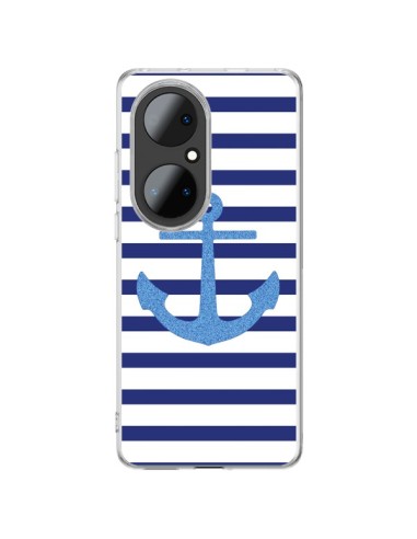 Huawei P50 Pro Case Ancora Marina Voile Navy Blue - Mary Nesrala