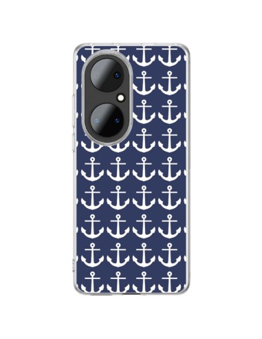 Coque Huawei P50 Pro Ancre Marin Bleu Anchors Navy - Mary Nesrala