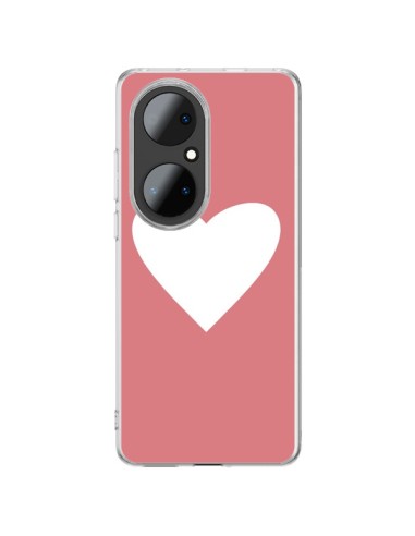 Coque Huawei P50 Pro Coeur Corail - Mary Nesrala