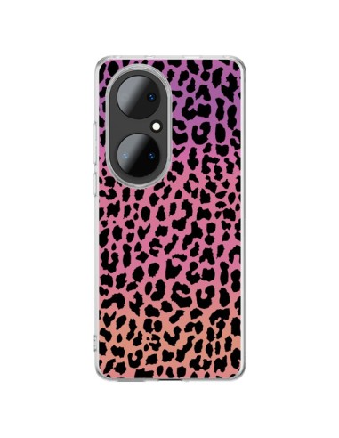 Coque Huawei P50 Pro Leopard Hot Rose Corail - Mary Nesrala
