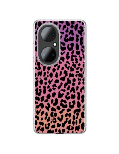 Cover Huawei P50 Pro Leopardo Hot Rosa Corallo - Mary Nesrala