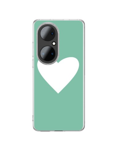 Huawei P50 Pro Case Heart Green Mint - Mary Nesrala