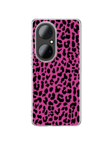 Coque Huawei P50 Pro Leopard Rose Pink Neon - Mary Nesrala