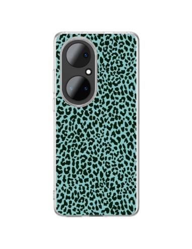 Coque Huawei P50 Pro Leopard Turquoise Neon - Mary Nesrala