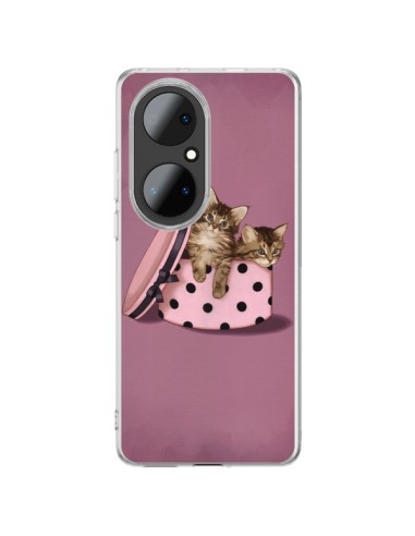 Coque Huawei P50 Pro Chaton Chat Kitten Boite Pois - Maryline Cazenave