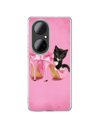 Cover Huawei P50 Pro Gattoon Gatto Nero Kitten Scarpe Shoes - Maryline Cazenave