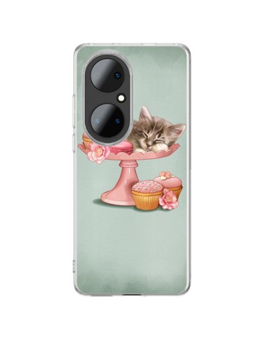 Coque Huawei P50 Pro Chaton Chat Kitten Cookies Cupcake - Maryline Cazenave
