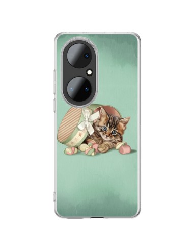 Coque Huawei P50 Pro Chaton Chat Kitten Boite Bonbon Candy - Maryline Cazenave