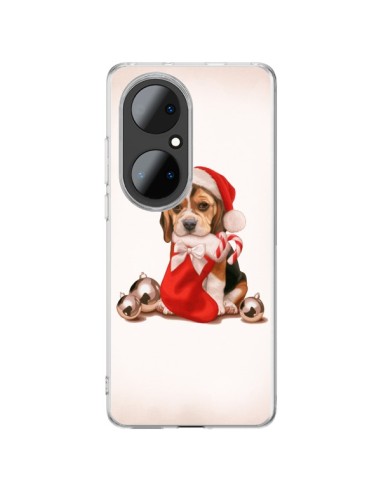 Cover Huawei P50 Pro Cane Babbo Natale Christmas - Maryline Cazenave