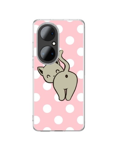 Cover Huawei P50 Pro Gatto Gattoon Pois - Maryline Cazenave