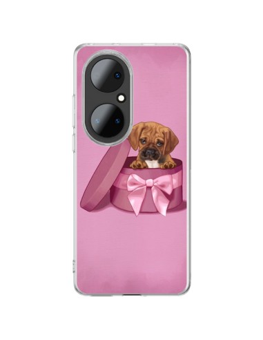 Coque Huawei P50 Pro Chien Dog Boite Noeud Triste - Maryline Cazenave