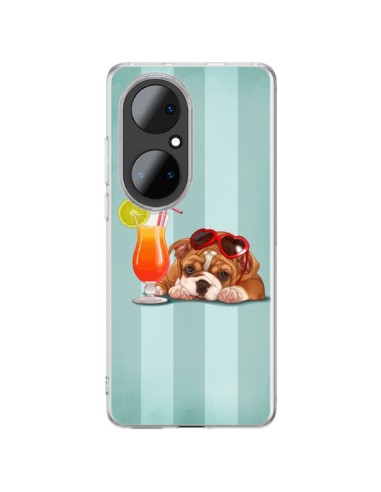 Coque Huawei P50 Pro Chien Dog Cocktail Lunettes Coeur - Maryline Cazenave