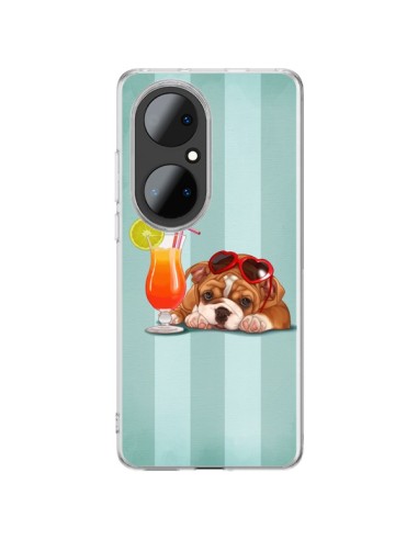 Cover Huawei P50 Pro Cane Cocktail Occhiali Cuore - Maryline Cazenave