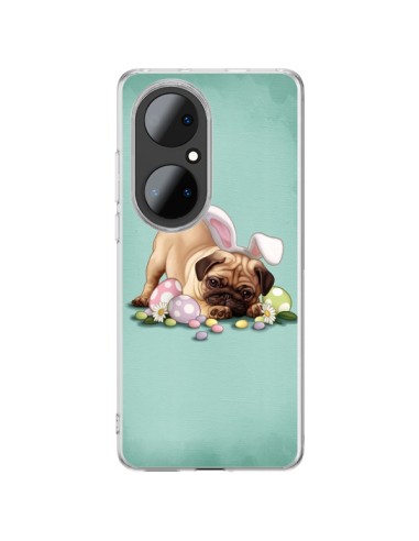 Coque Huawei P50 Pro Chien Dog Rabbit Lapin Pâques Easter - Maryline Cazenave