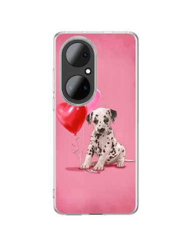 Coque Huawei P50 Pro Chien Dog Dalmatien Ballon Coeur - Maryline Cazenave