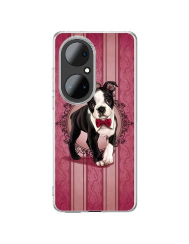 Coque Huawei P50 Pro Chien Dog Gentleman Noeud Papillon Chapeau - Maryline Cazenave