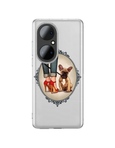 Coque Huawei P50 Pro Lady Jambes Chien Bulldog Dog Transparente - Maryline Cazenave