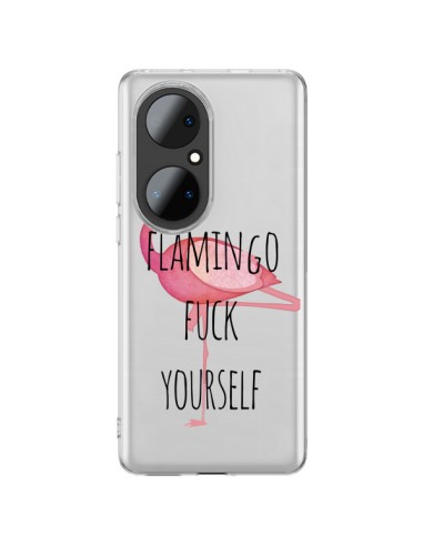 Cover Huawei P50 Pro  Fenicottero Flamingo Fuck Trasparente - Maryline Cazenave