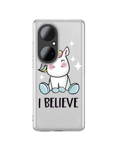 Huawei P50 Pro Case Unicorn I Believe Clear - Maryline Cazenave